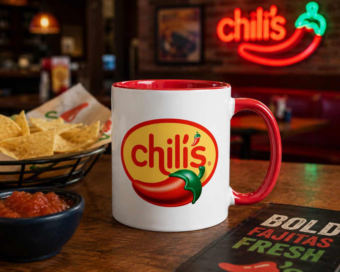 Chili’s Coffee Mug | Retro Restaurant Logo Ceramic Cup
