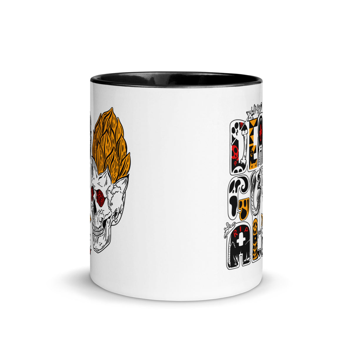 Dead Guy Ale Halloween Coffee Mug | Rogue Inspired Skull & Hops Brewery Cup