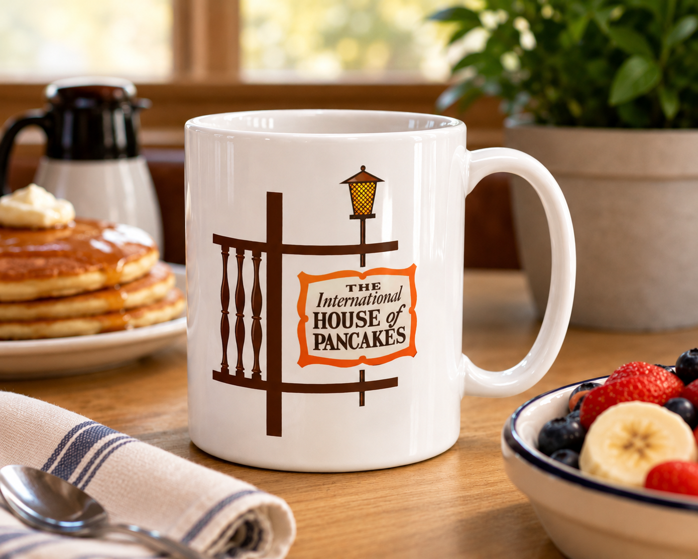 IHOP Vintage Sign Coffee Mug | Retro Pancake House Ceramic 15oz Cup