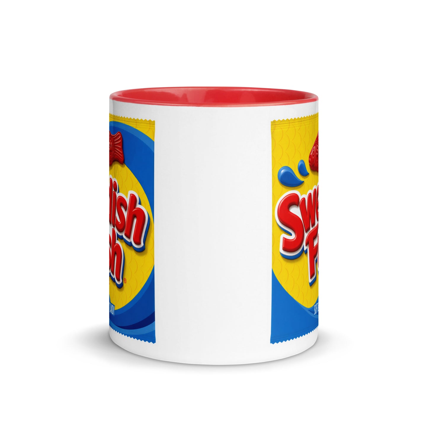 Swedish Fish Coffee Mug | Retro Candy Bag Design Ceramic Cup