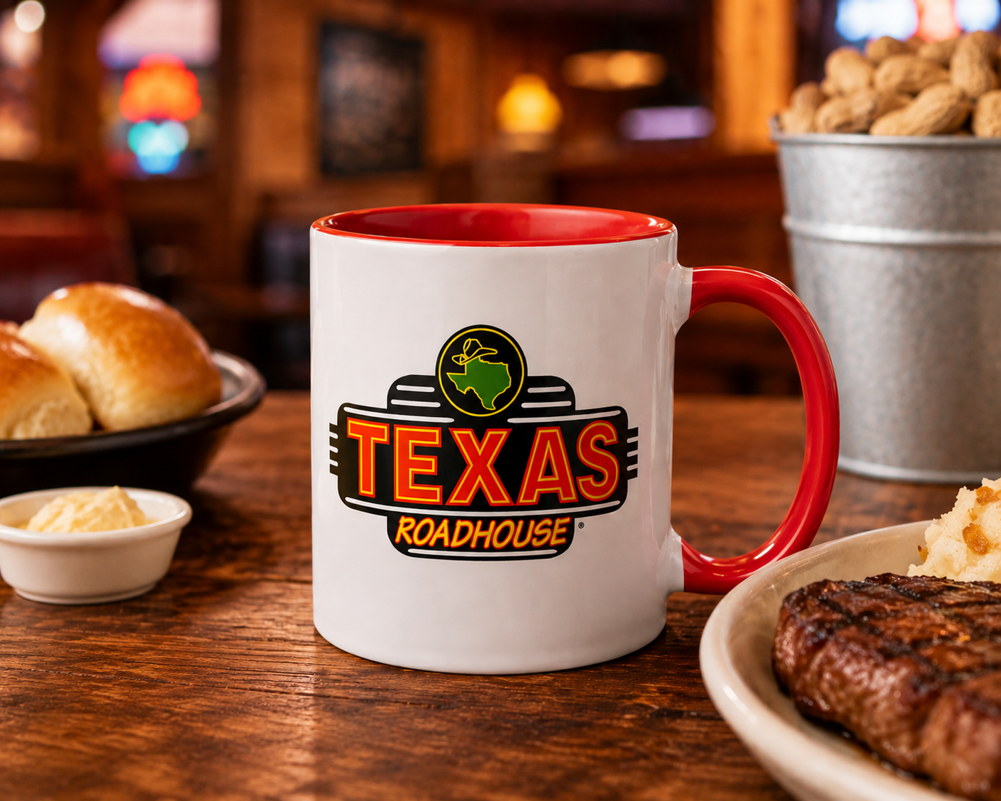Texas Roadhouse Coffee Mug | Steakhouse Logo Ceramic Cup