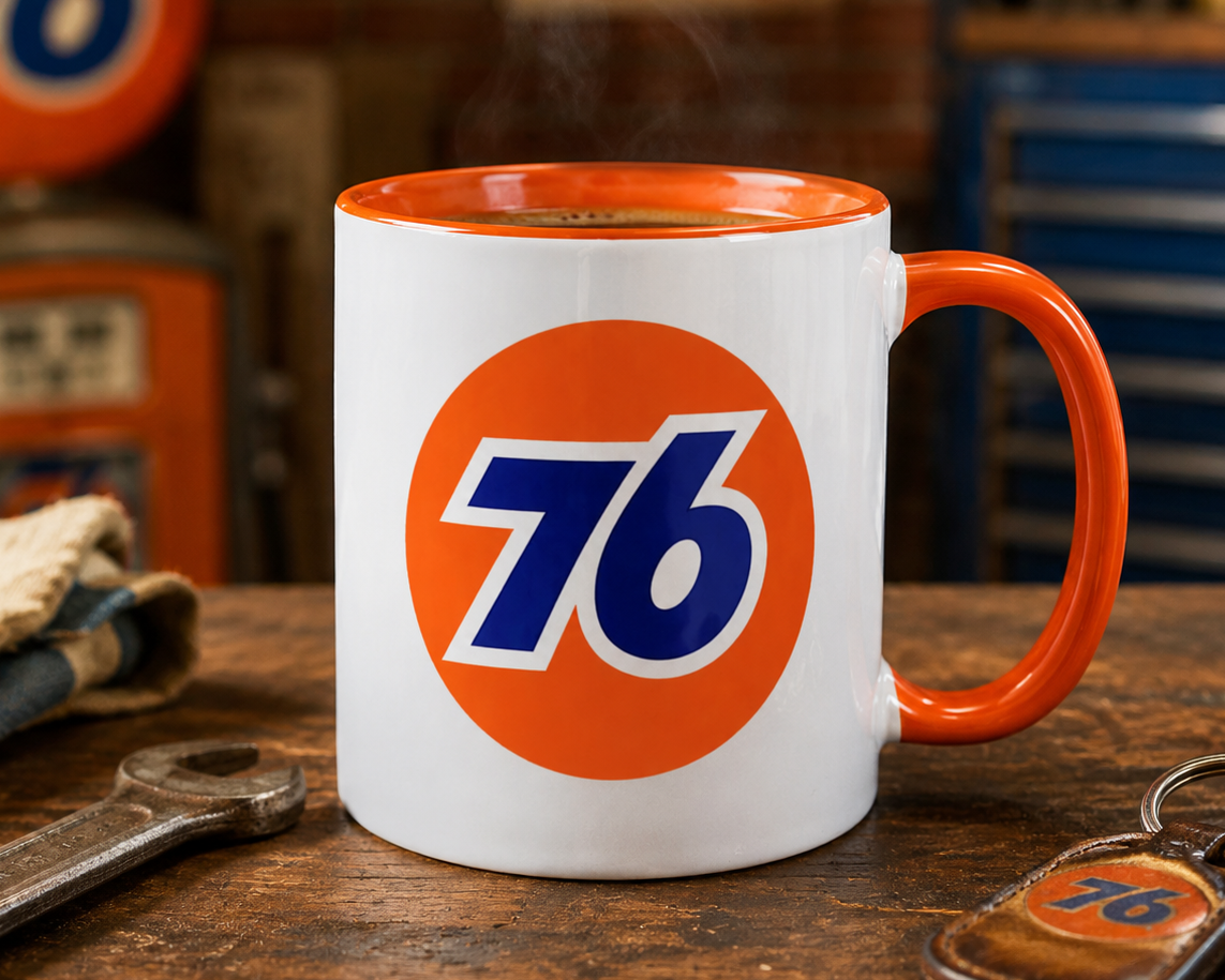 76 Gas Station Coffee Mug | Retro Service Station Logo Ceramic Cup