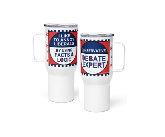 Political Themed Stainless Steel Travel Mug 25oz (2 Side/Dual Print)