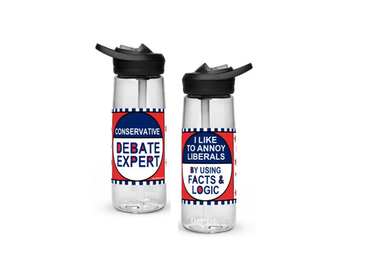 Political Themed Sports Water Bottle 25oz (2 Side/Dual Print)