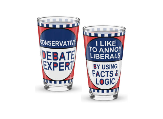 Political Themed Shaker Pint Glass 16oz (2 Side/Dual Print)