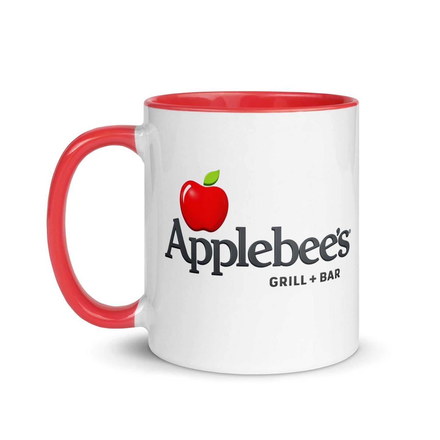 Applebee’s ceramic coffee mug with classic Grill + Bar logo artwork, ideal gift for casual dining enthusiasts, restaurant collectors, and Applebee’s fans.