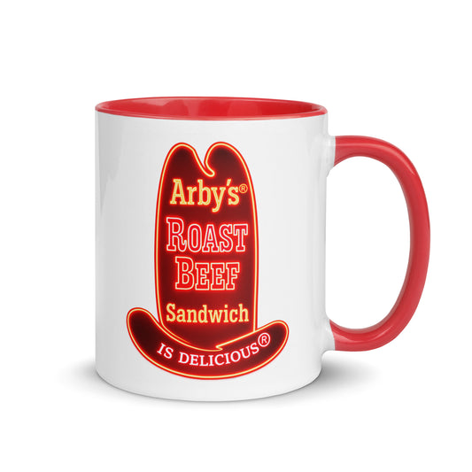 Arby's Roast Beef Coffee Mug | Vintage Neon Sign Ceramic Cup