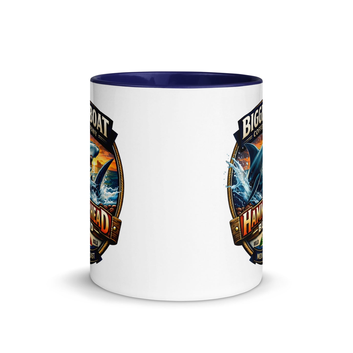 Bigger Boat Coffee Company Hammerhead Blend Mug | Balanced Medium Roast Shark Coffee Cup