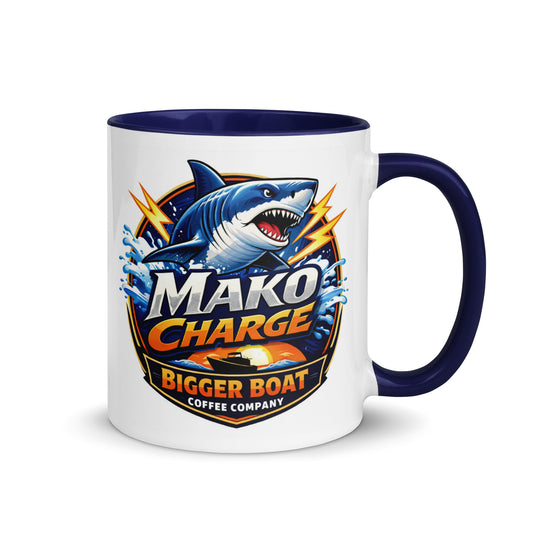 Bigger Boat Coffee Company Mako Charge Mug | High Energy Shark Coffee Cup