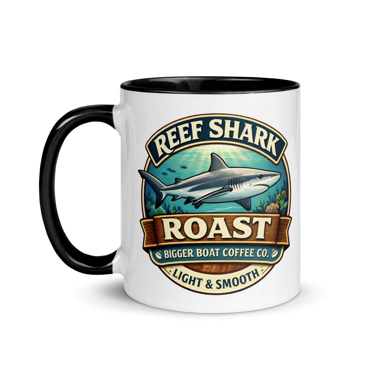 Bigger Boat Coffee Company Reef Shark Roast Mug | Light & Smooth Shark Coffee Cup