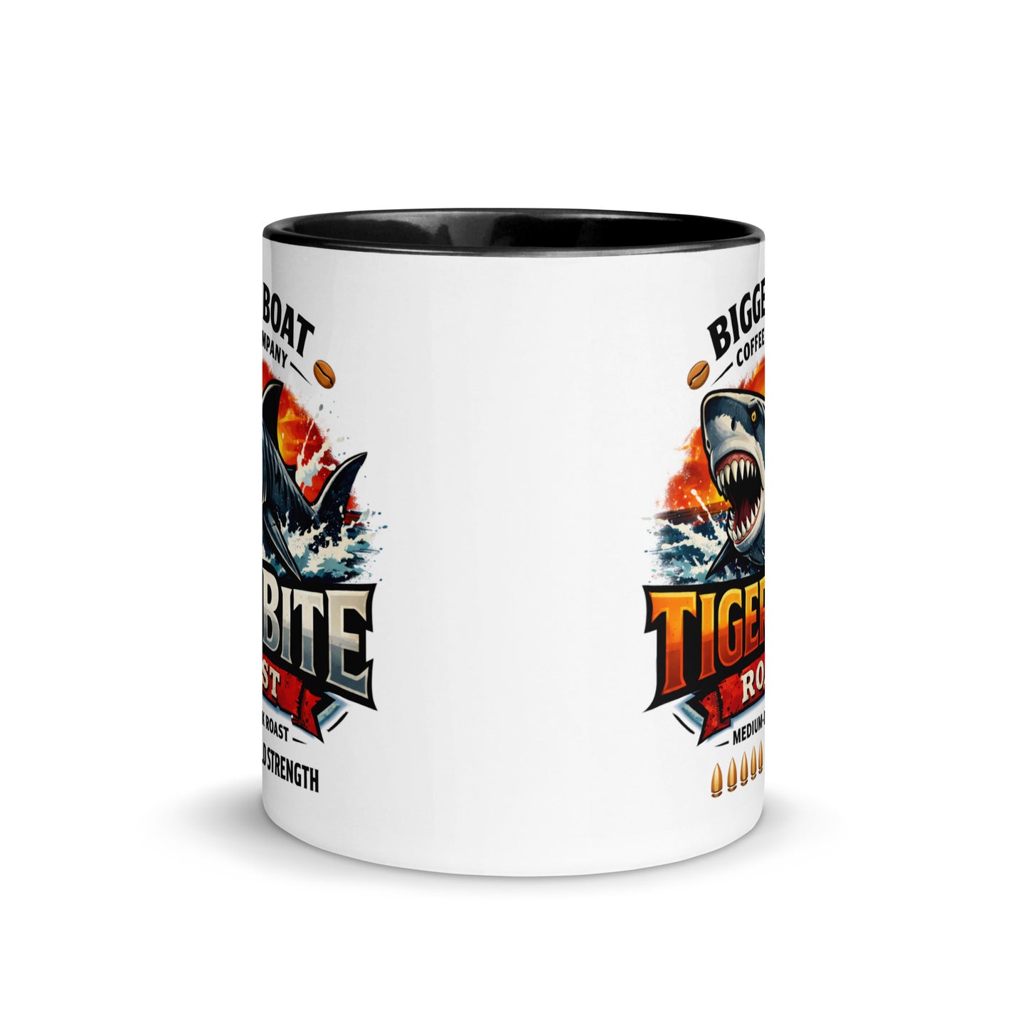 Bigger Boat Coffee Company Tiger Bite Roast Mug | Bold Medium-Dark Shark Coffee Cup