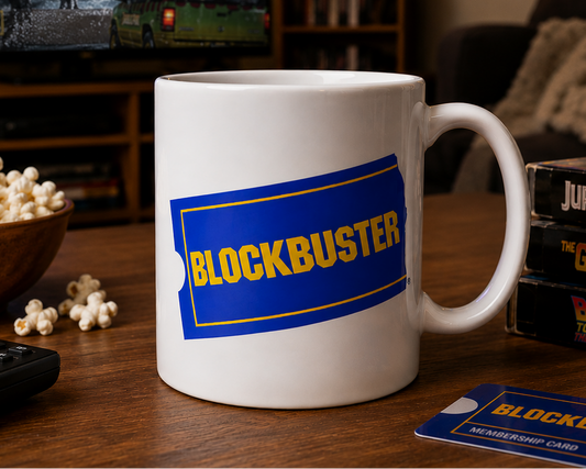 Blockbuster Coffee Mug | Retro Video Store Logo Ceramic Cup