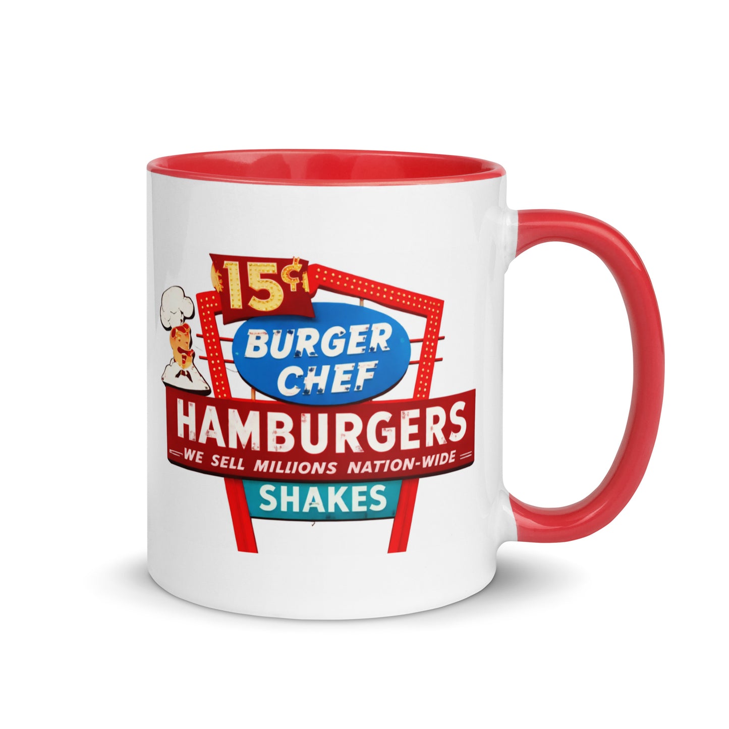 Burger Chef Coffee Mug | Retro Fast Food Sign Ceramic Cup