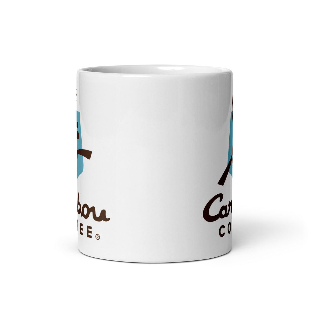 Caribou Coffee Classic Logo Coffee Mug | Coffeehouse Nostalgia Cup