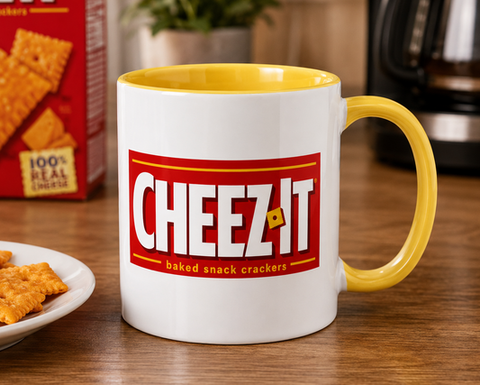 Cheez-It Coffee Mug | Retro Snack Cracker Logo Ceramic Cup