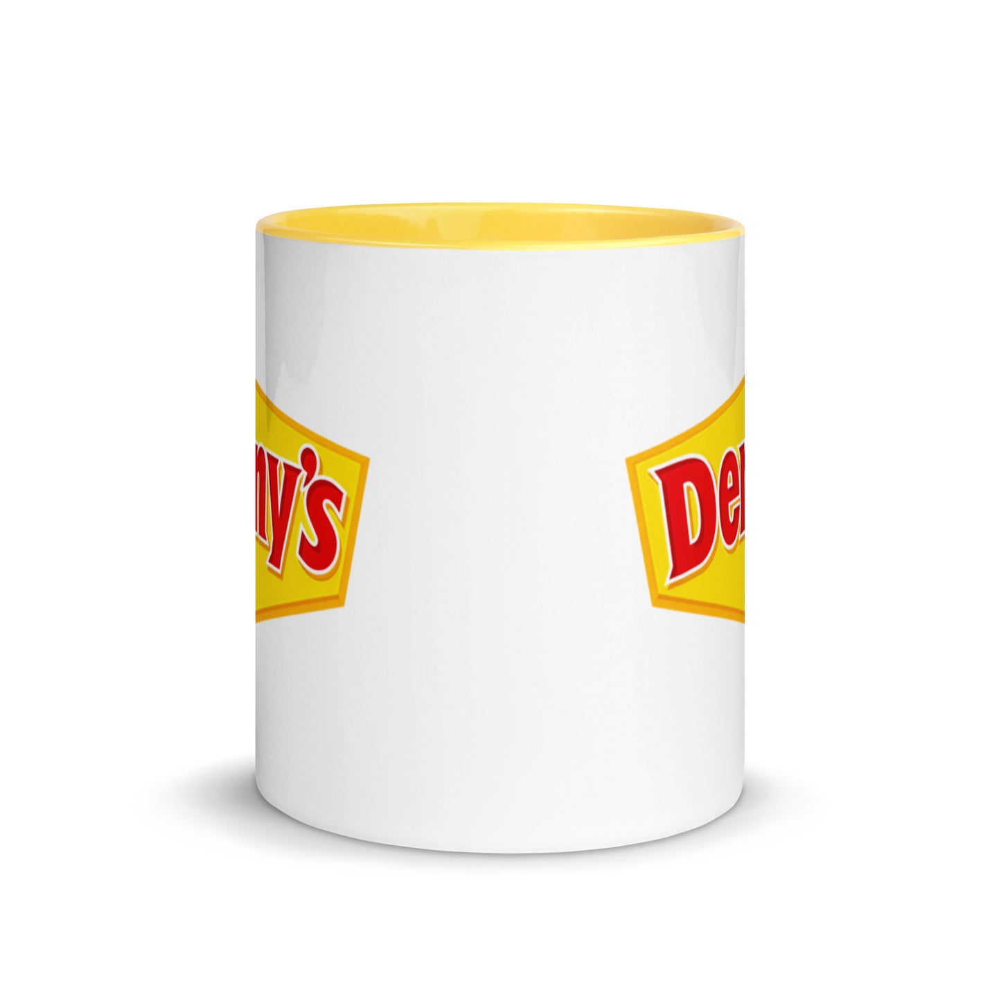 Denny’s Coffee Mug | Retro Diner Logo Yellow Accent Ceramic Cup