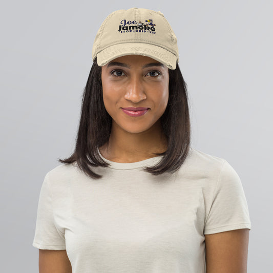 Embroidered Distressed Logo Hat