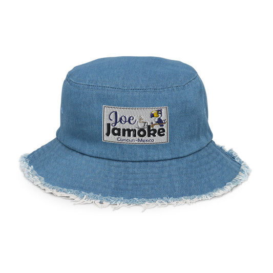 Cancun-Mexico Denim Bucket Embroidered Hat LIMITED EDITION