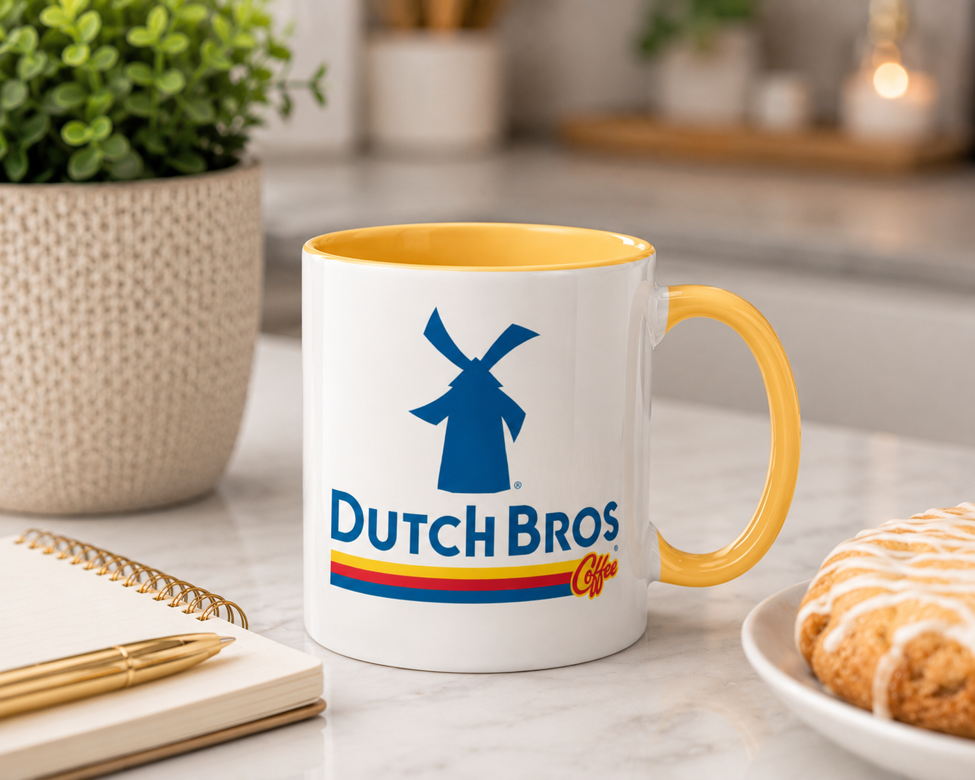 Dutch Bros Coffee Mug | Retro Coffee Logo Ceramic Cup