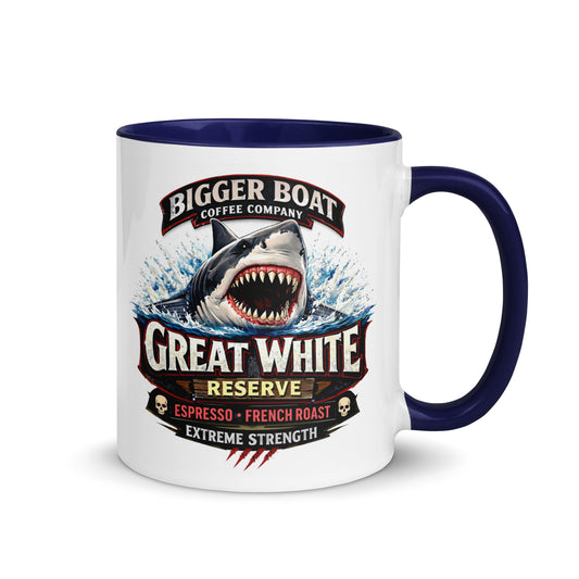 Bigger Boat Coffee Company Great White Reserve Mug | Extreme Strength Shark Coffee Cup