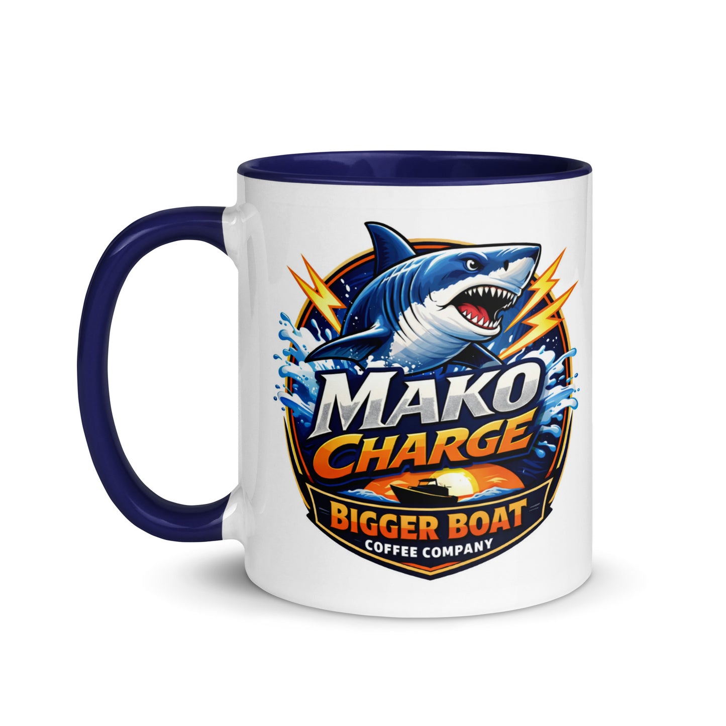 Bigger Boat Coffee Company Mako Charge Mug | High Energy Shark Coffee Cup