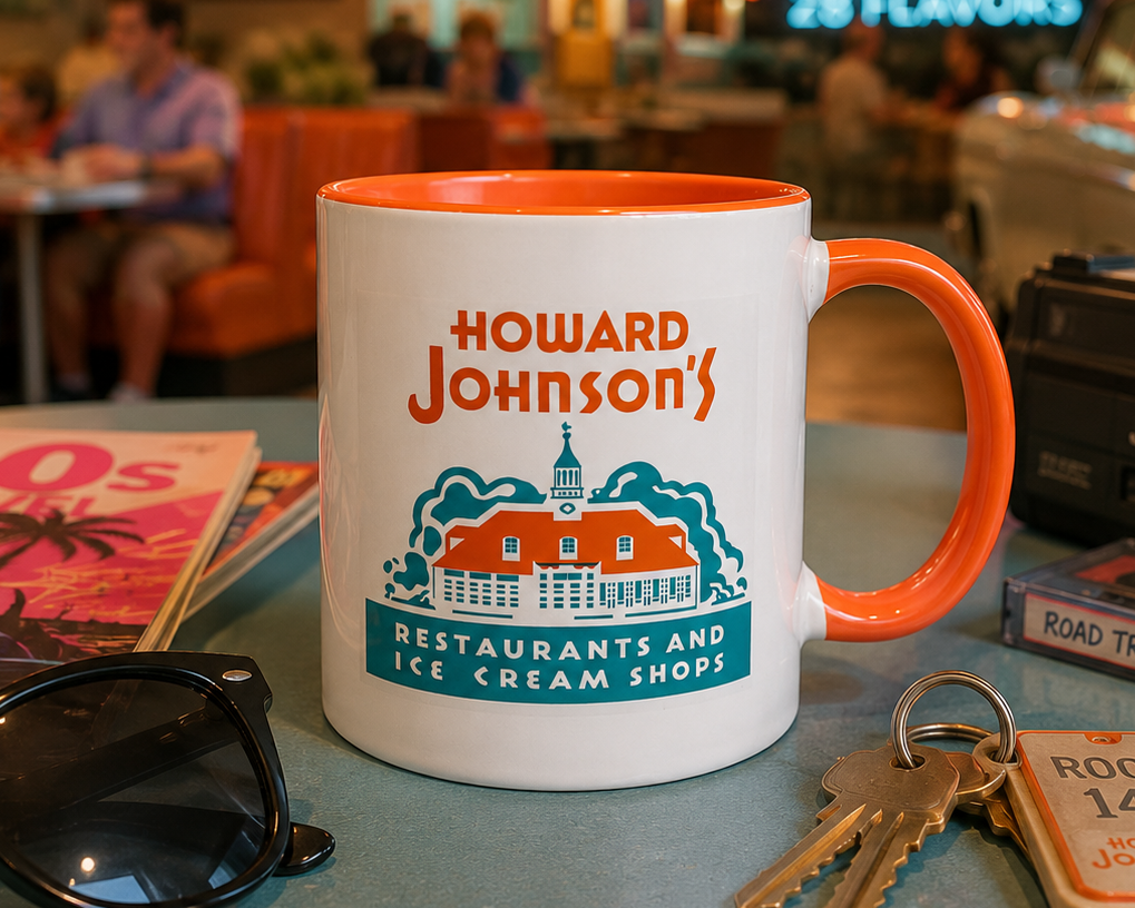 Howard Johnson's Coffee Mug | Vintage Restaurant & Ice Cream Logo Ceramic Cup