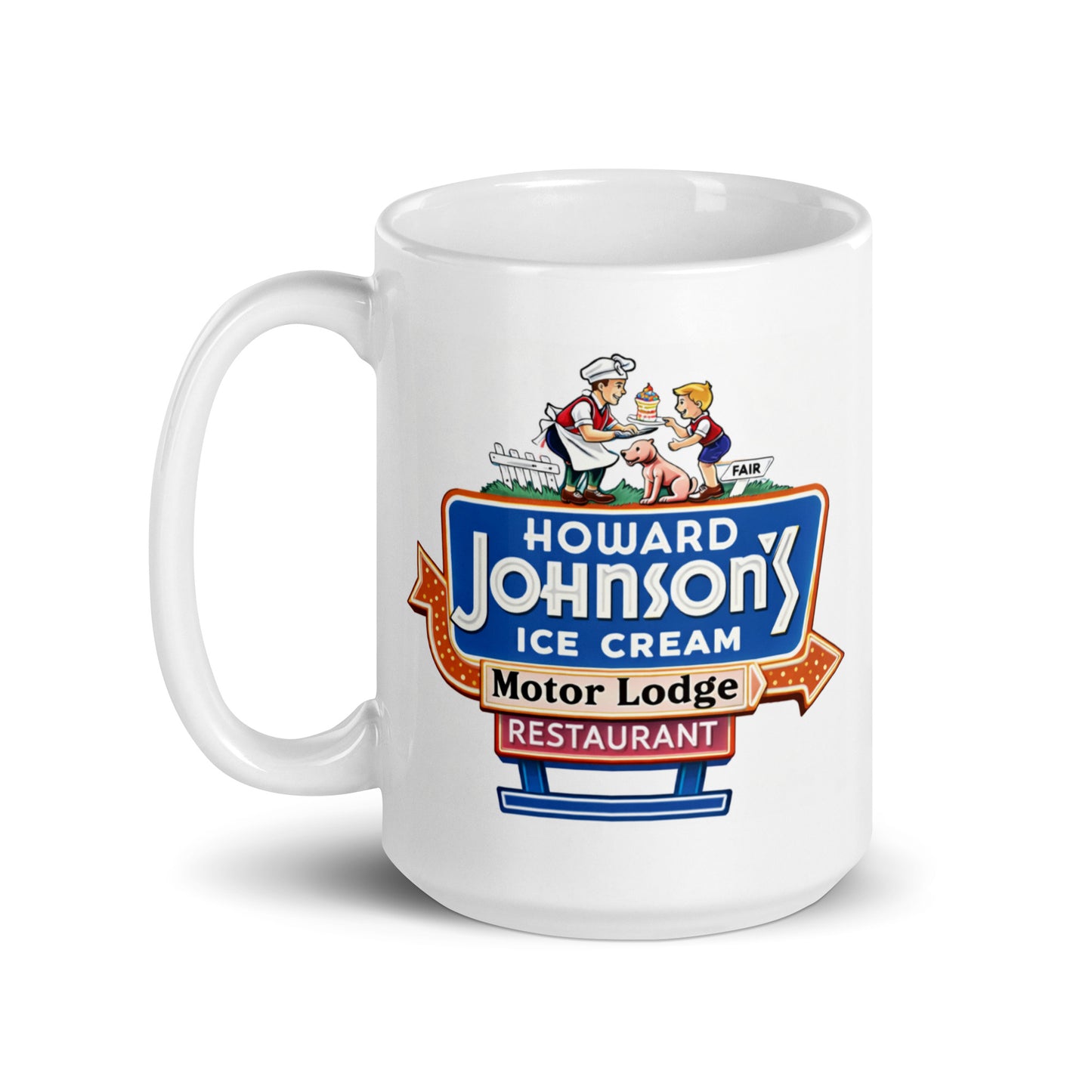 Howard Johnson’s Coffee Mug | Vintage Ice Cream Motor Lodge Retro Ceramic Cup