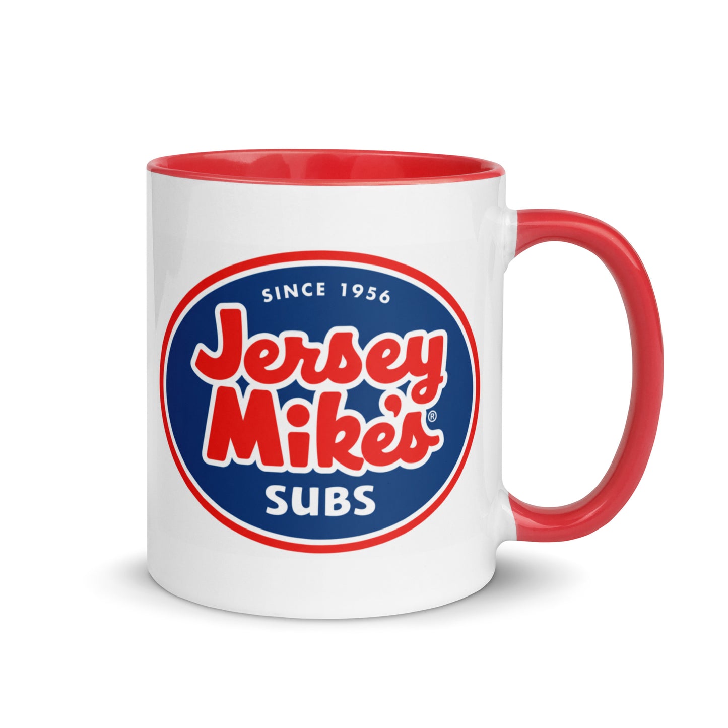 Vintage Jersey Mike’s Subs coffee mug featuring the classic Jersey Mike’s logo, perfect for sandwich lovers, restaurant memorabilia collectors, sub shop fans, and coffee enthusiasts.