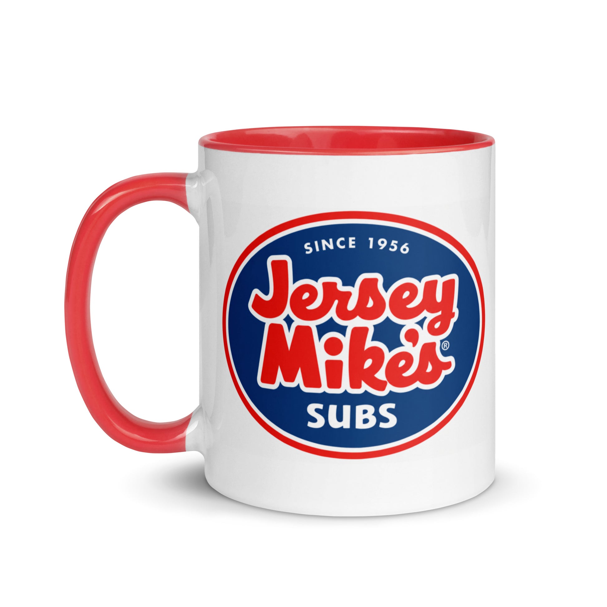 Vintage Jersey Mike’s Subs coffee mug featuring the classic Jersey Mike’s logo, perfect for sandwich lovers, restaurant memorabilia collectors, sub shop fans, and coffee enthusiasts.