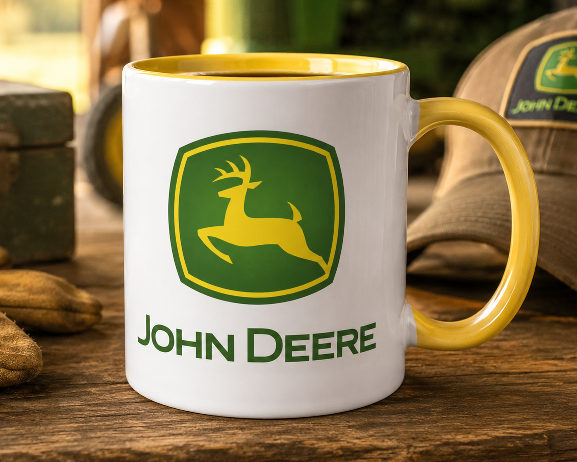 John Deere Coffee Mug | Farm Tractor Logo Ceramic Cup