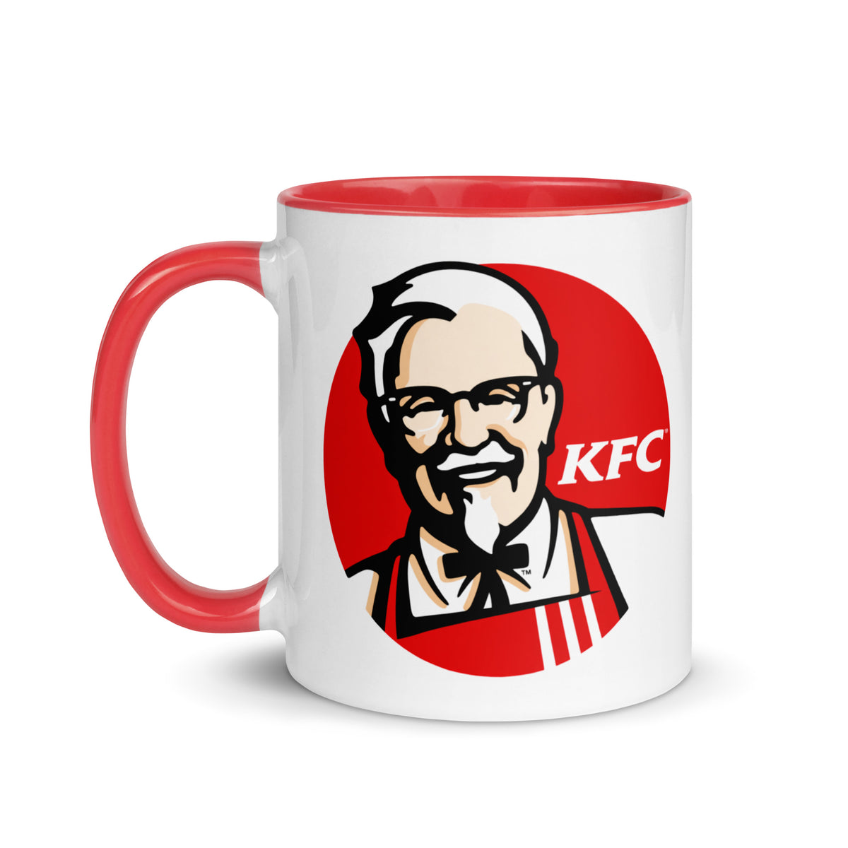 Kentucky Fried Chicken 11 oz ceramic mug with vintage KFC Colonel Sanders logo, nostalgic restaurant collectible