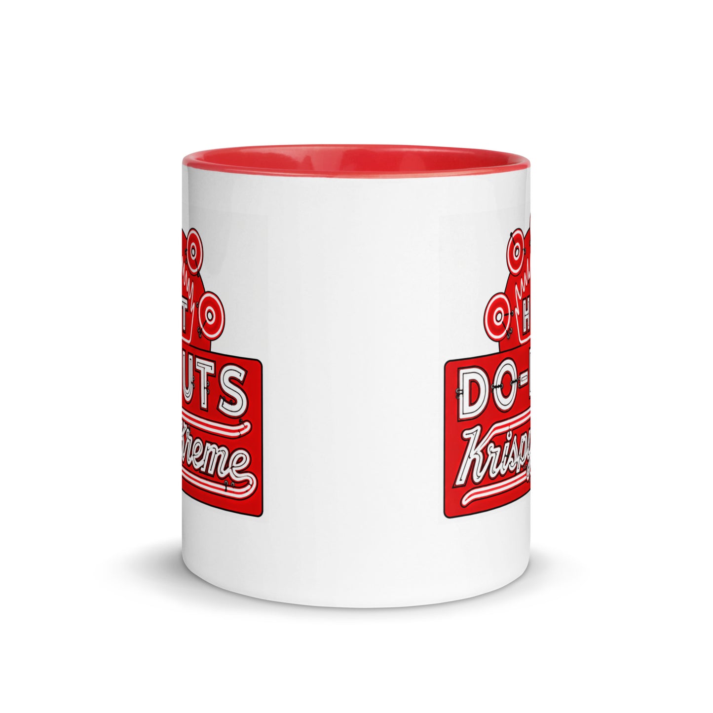 Krispy Kreme Hot Donuts Neon Coffee Mug | Retro Doughnut Shop Cup