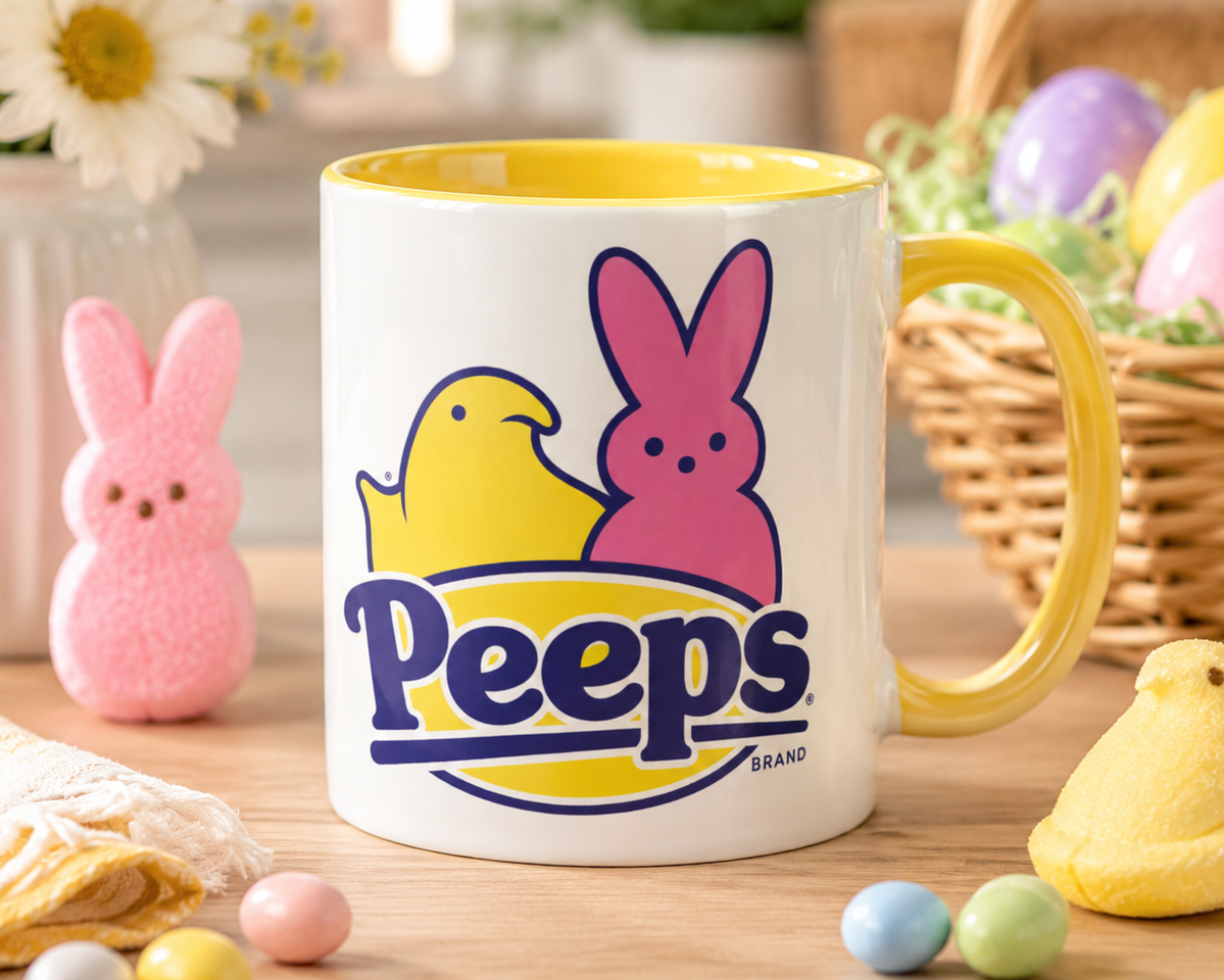 Peeps Coffee Mug | Retro Easter Candy Logo Ceramic Cup