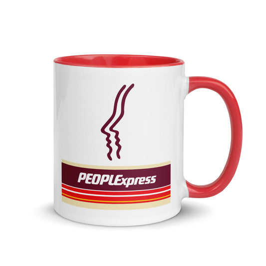 PEOPLExpress Airlines Coffee Mug | Vintage Airline Logo Ceramic Cup