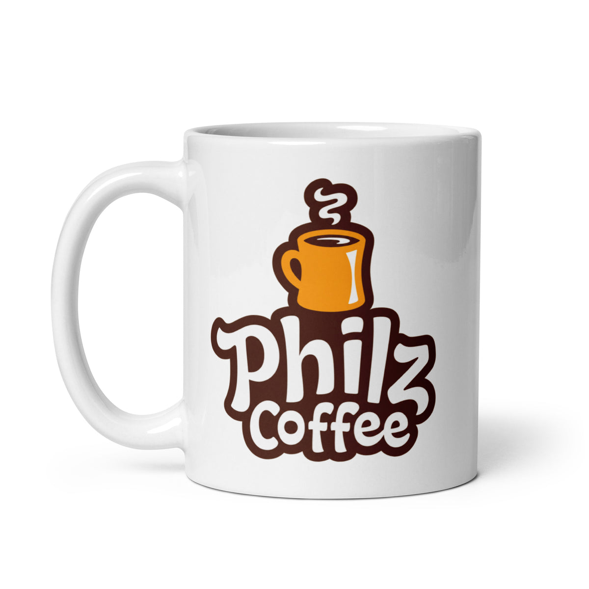 Philz Coffee 11 oz ceramic mug with nostalgic coffee shop logo, collectible café gift for coffee lovers