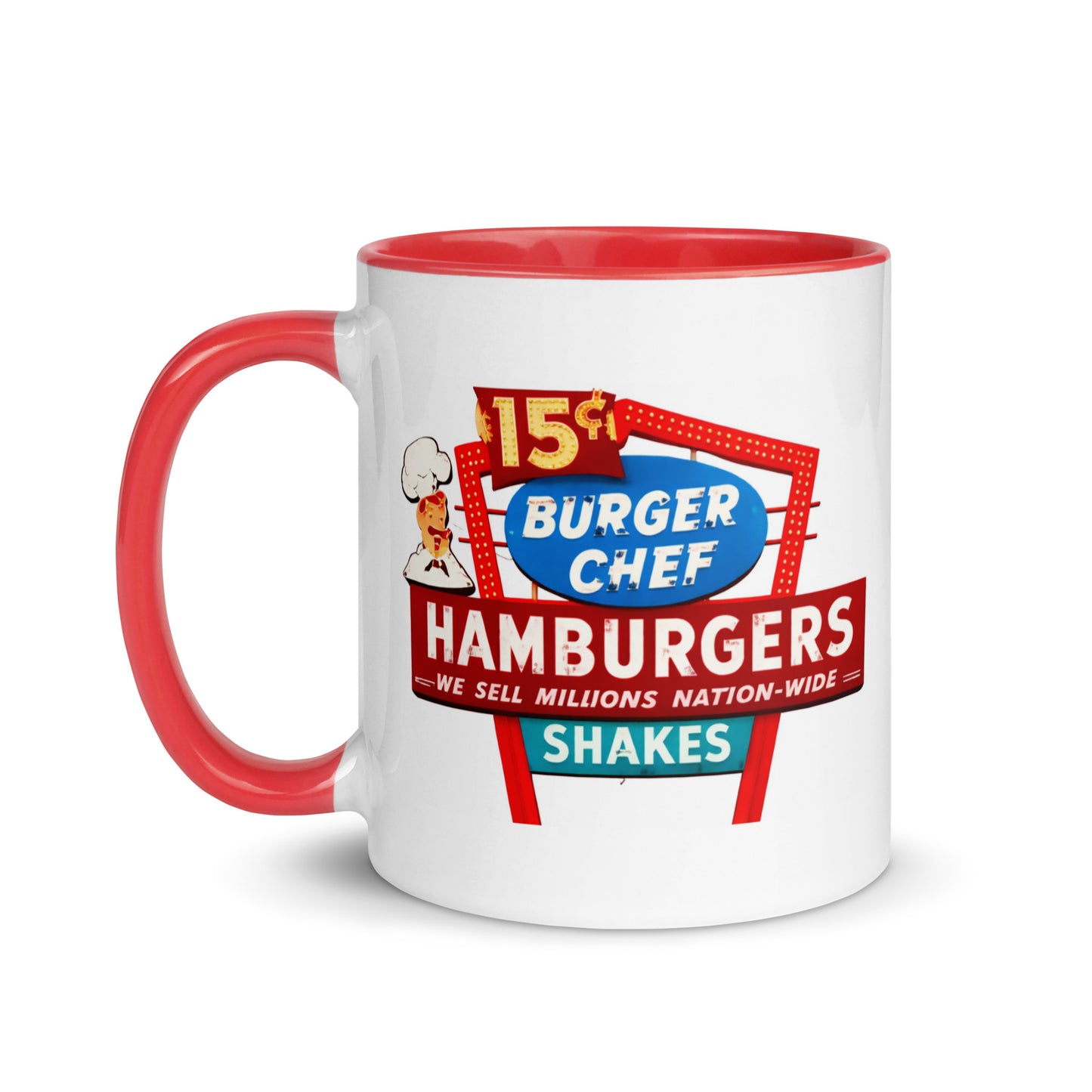 Burger Chef Coffee Mug | Retro Fast Food Sign Ceramic Cup