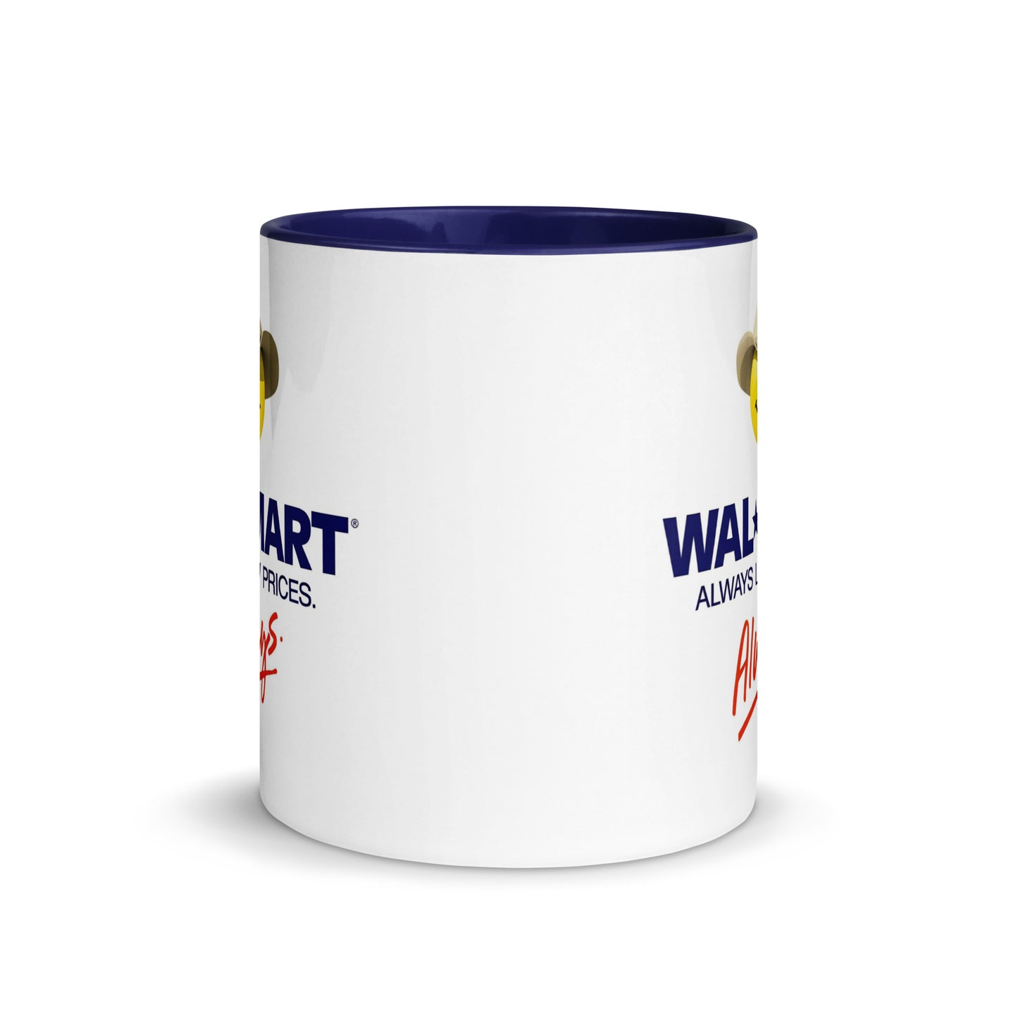 Vintage Walmart Coffee Mug | Retro Smiley Face Logo Ceramic Cup