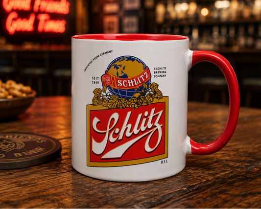 Schlitz Beer Retro Coffee Mug | Vintage Brewery Logo Accent Cup