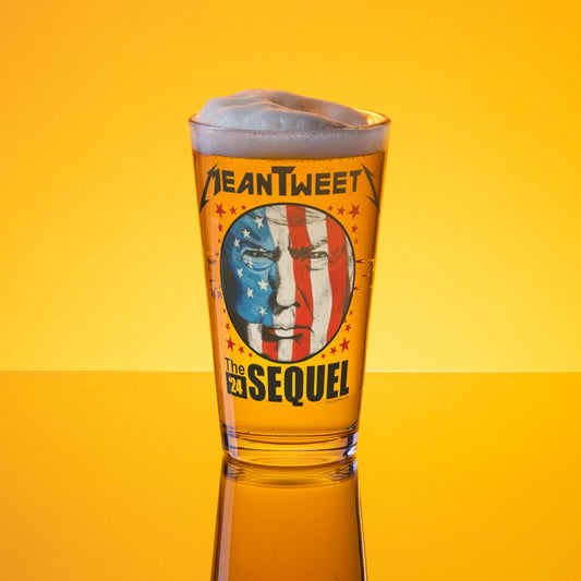 Trump Mean Tweet Shaker Pint Glass 16oz