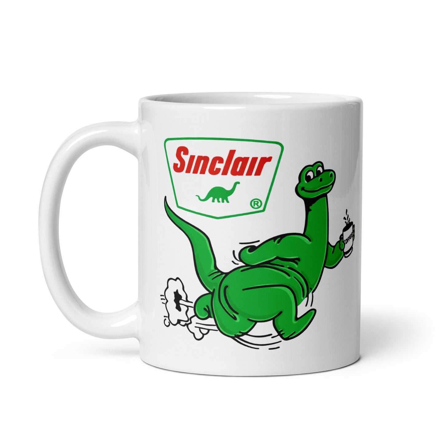 Sinclair Dinosaur Coffee Mug | Vintage Sinclair Gas Station Ceramic Cup