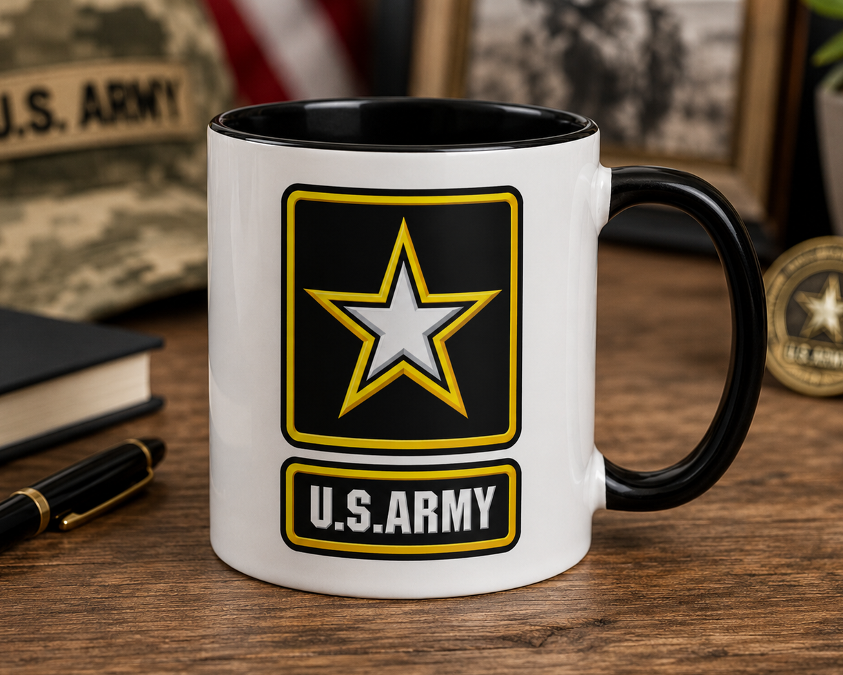 U.S. Army Coffee Mug | Military Star Logo Ceramic Cup