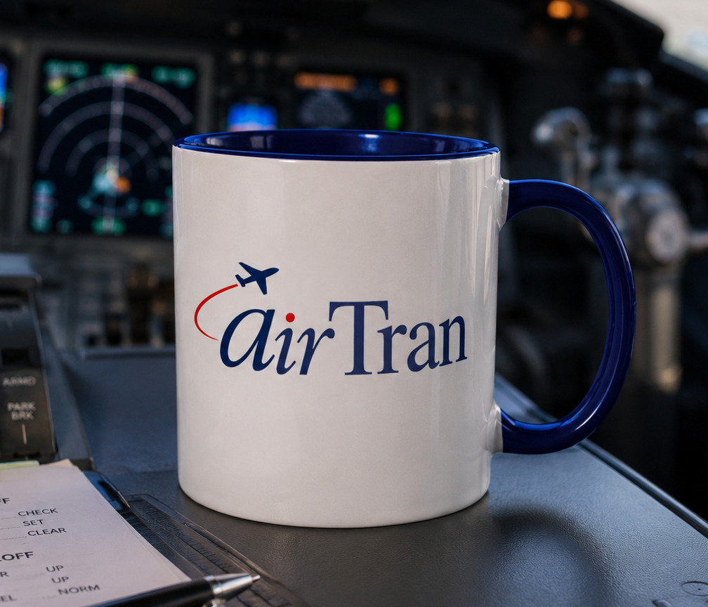 AirTran Airways Retro Coffee Mug | Vintage Airlines Logo Ceramic Mug