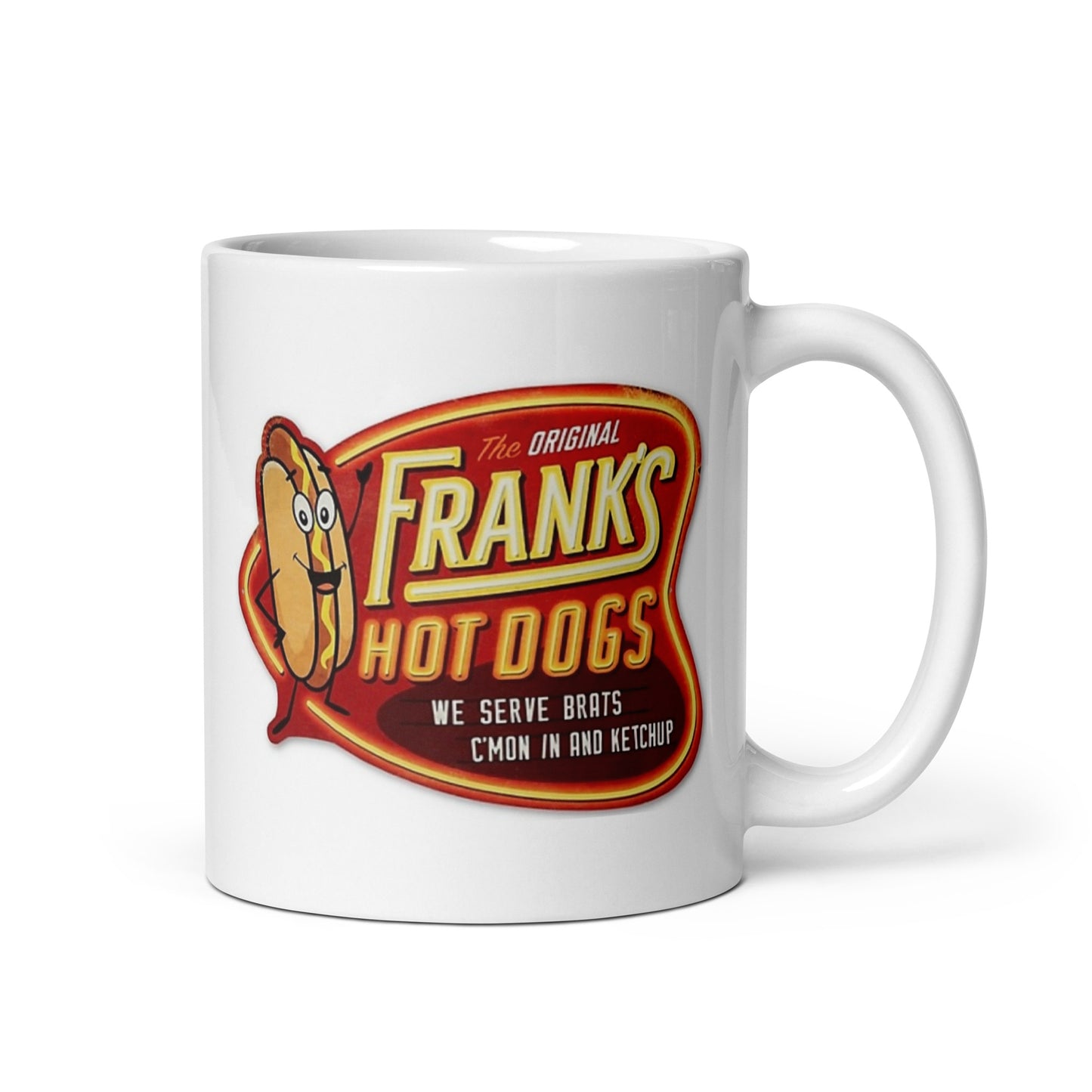 Frank's Hot Dogs Vintage Logo Mug 11oz